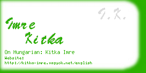 imre kitka business card